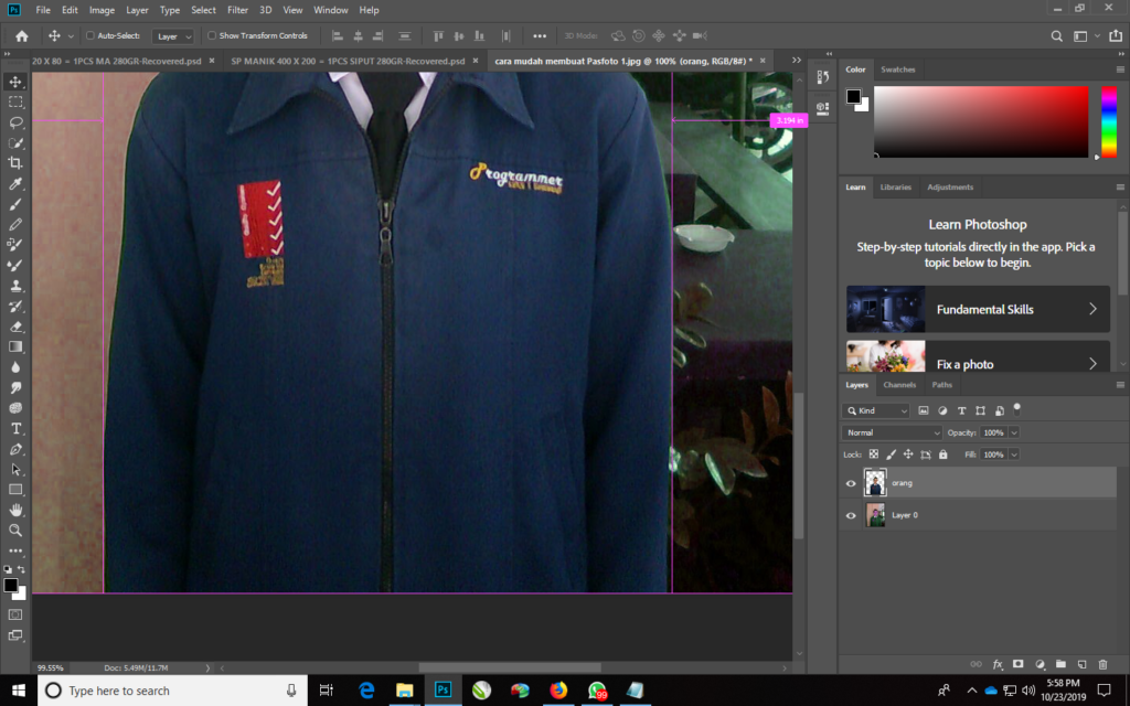 membuat layer baru diphotoshop