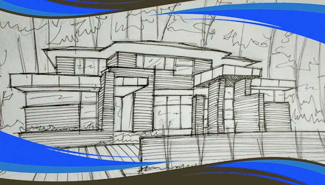 buatlah sketsa dikertas kosong untuk sketsa desain