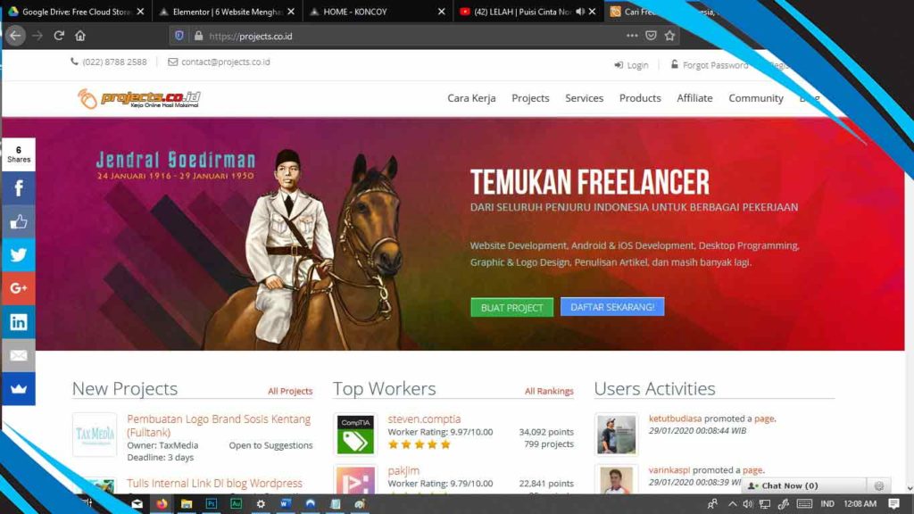 project.co.id penghasil; uang dari website