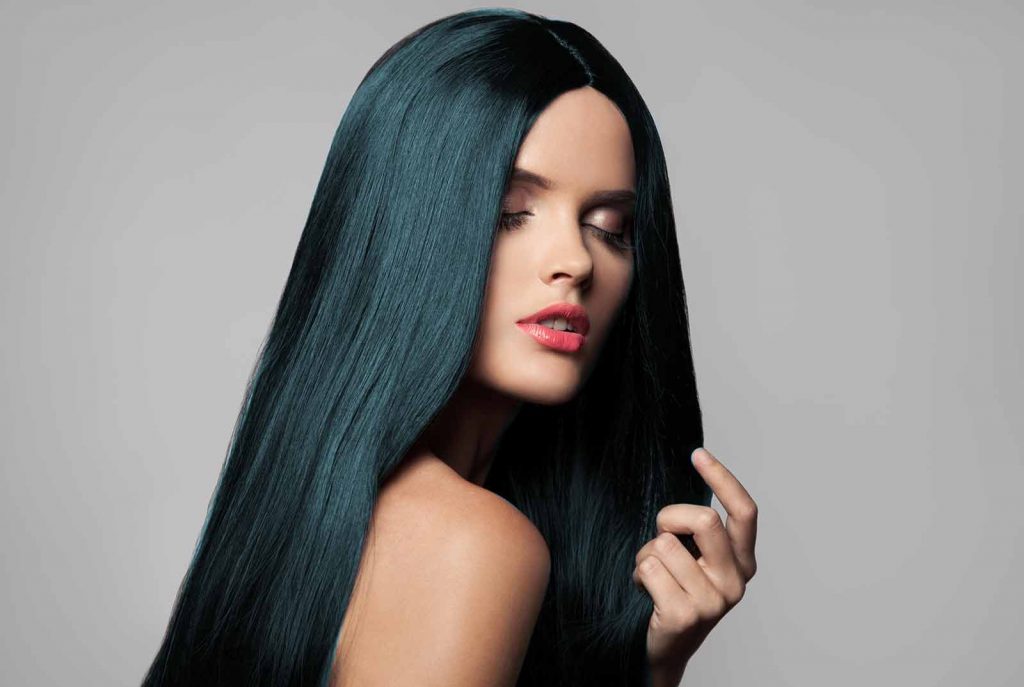 hasil rambut yang diwarnai menggunakan photoshop
