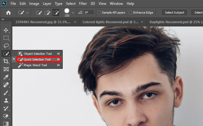 menghapus background menggunakan quick selection tool