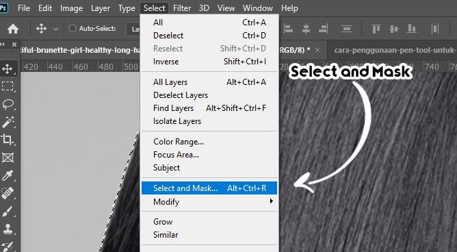 select and mask pada photoshop