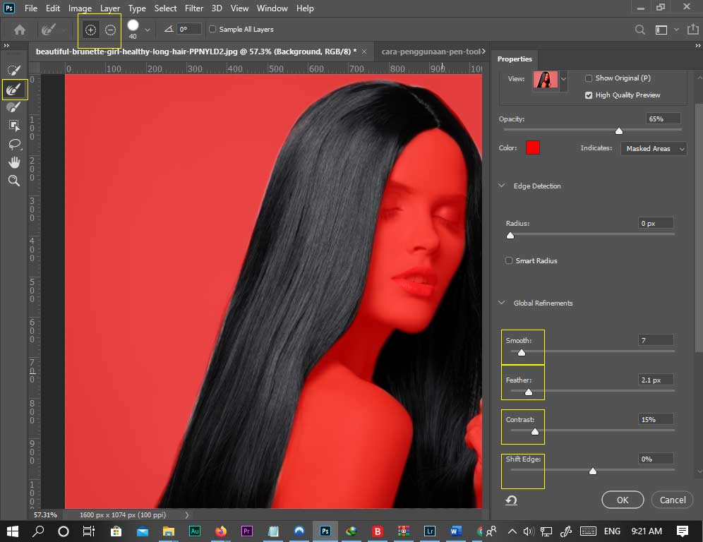 setelan layer masking pada photoshop