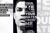 Cara Membuat Poster Tulisan Wajah Ronaldo Di Photoshop