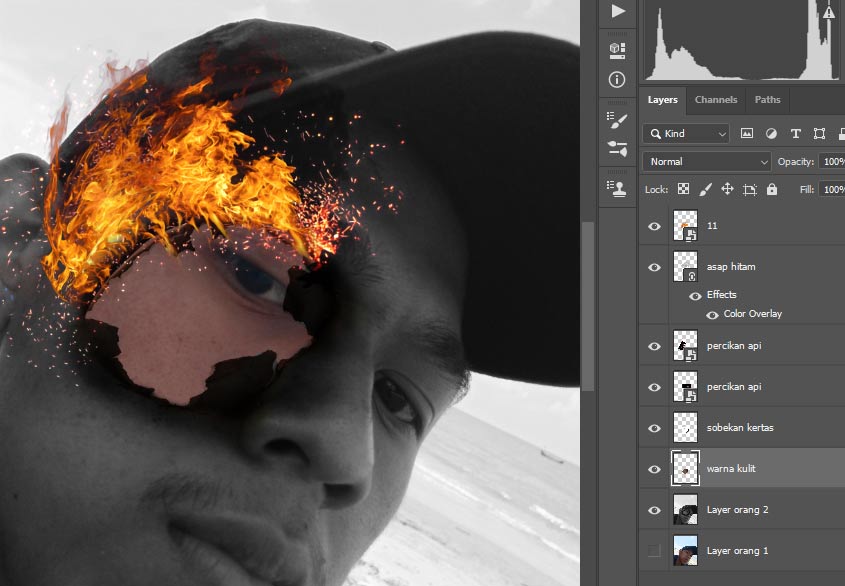 warna kulit bagian dalam kita gunakan dalam photoshop